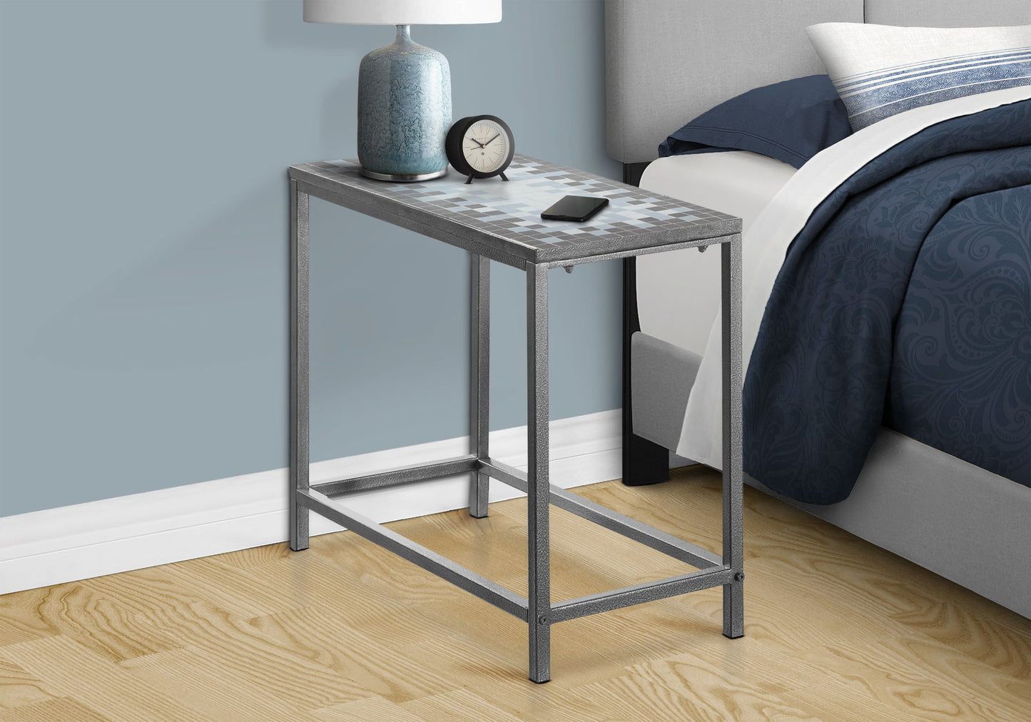 Accent Table, Side Transitional Durable Construction - Gray