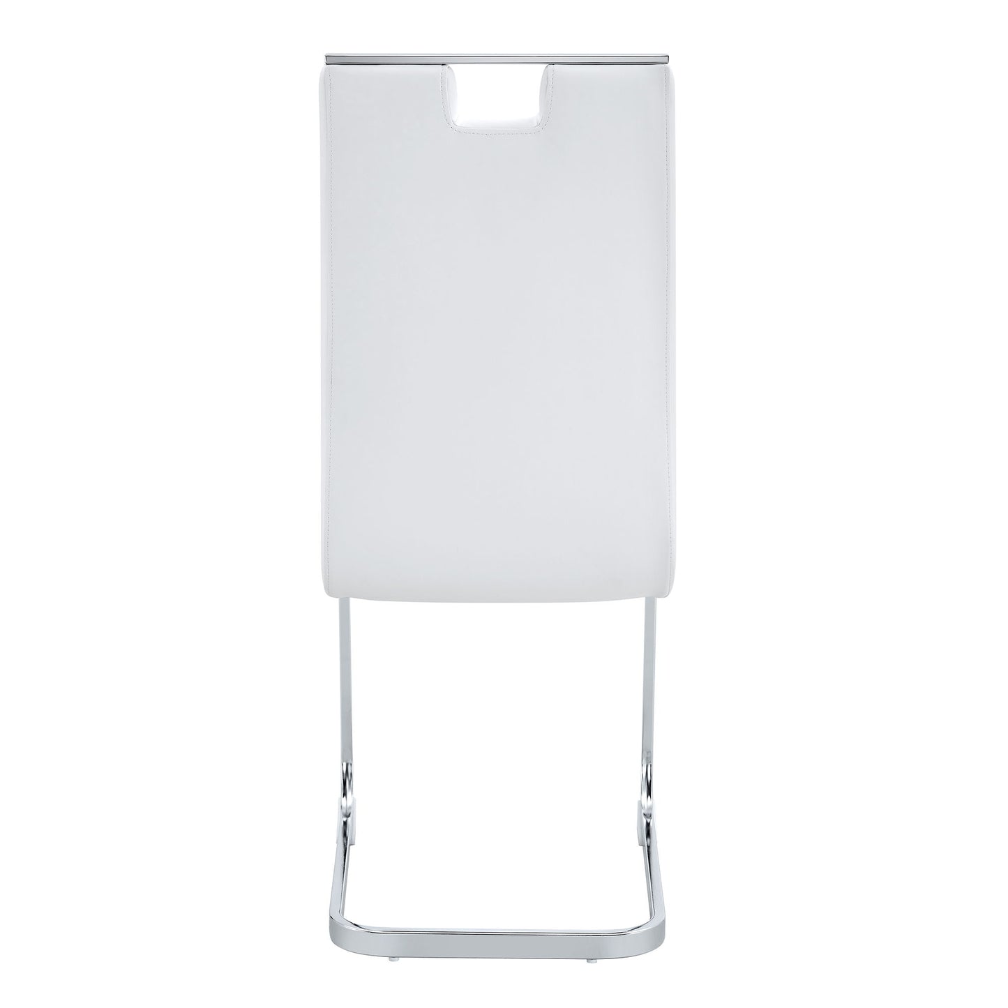 (Set of 4) Material Bow Shaped Chairs Adding Fashion To Minimalist And Contemporary Home Styles - White