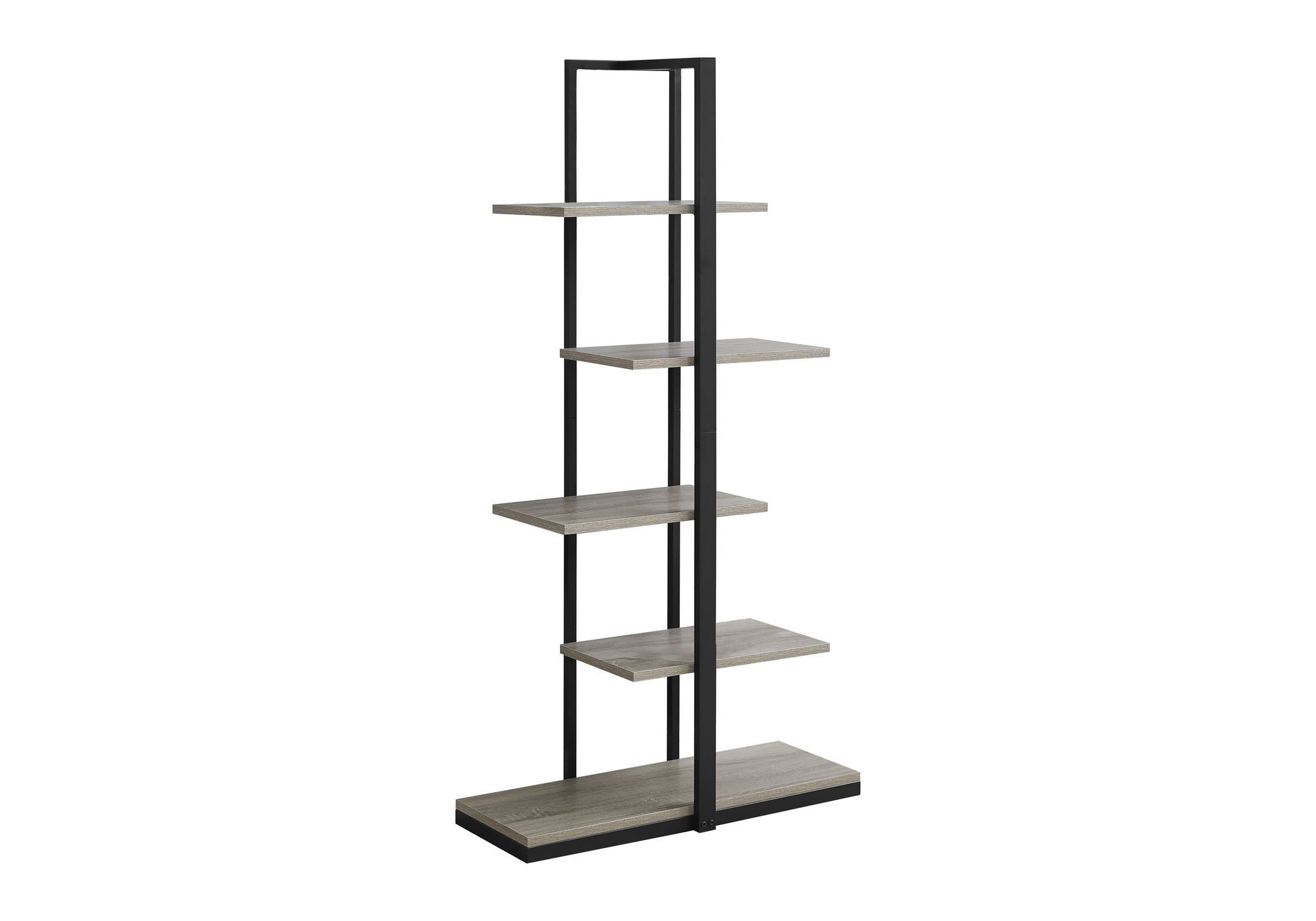 Bookshelf, Bookcase, Etagere, 5 Tier, Office, Contemporary & Modern - Taupe