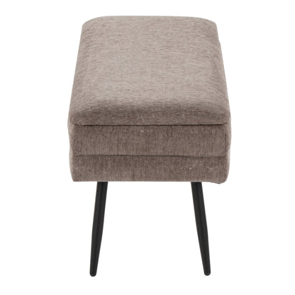 Neapolitan - Contemporary Storage Bench - Black / Brown