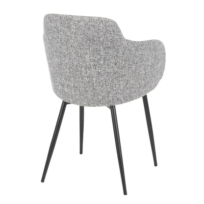 Boyne - Contemporary Chair (Set of 2) - Black / Dark Gray