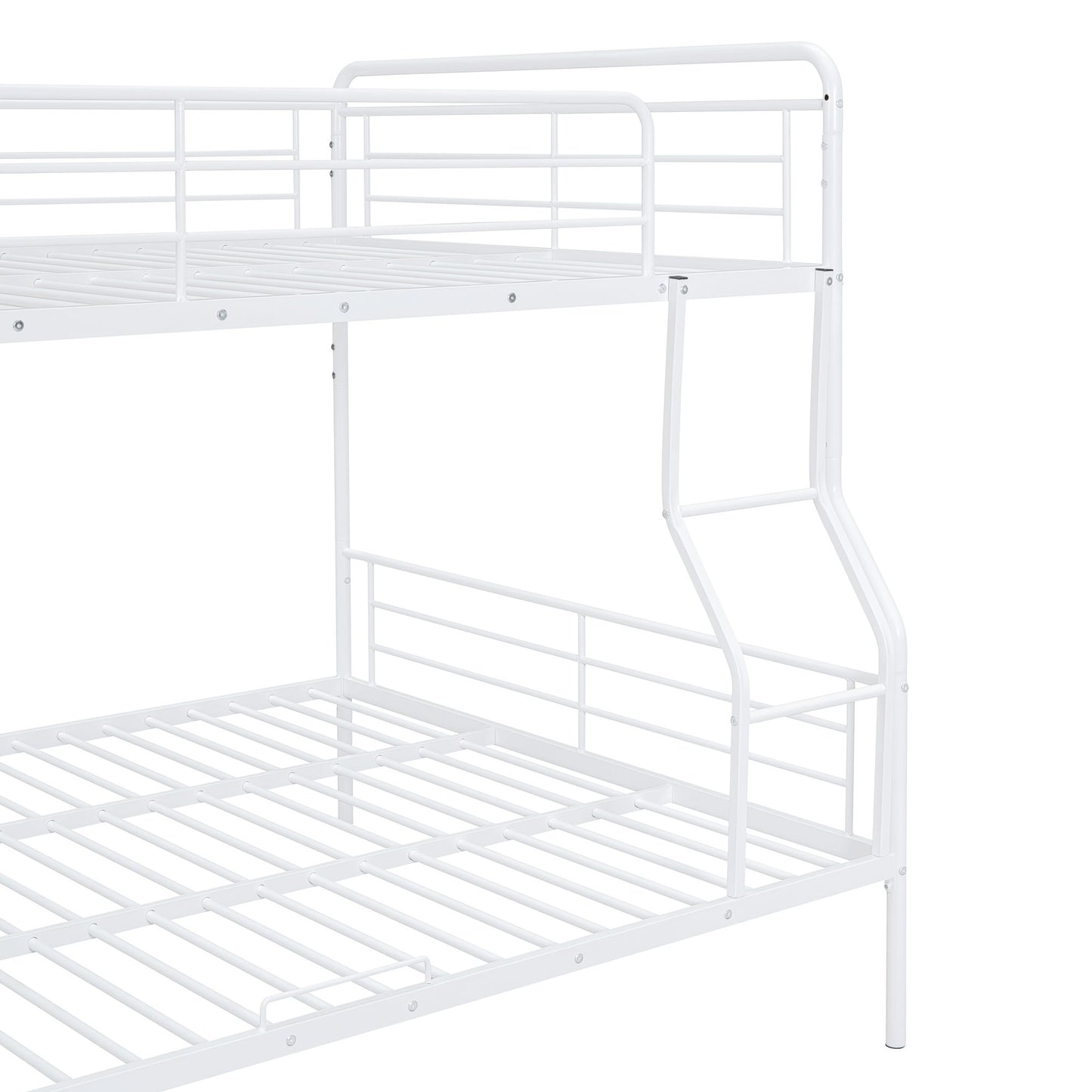 Full Long Over Queen Bunk Bed - White