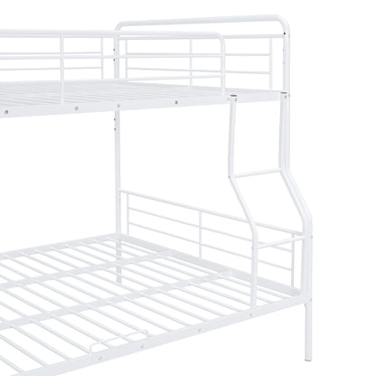 Full Long Over Queen Bunk Bed - White