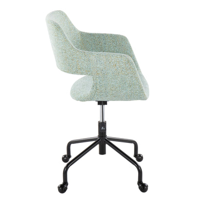 Margarite - Contemporary Adjustable Office Chair - Black / Light Green