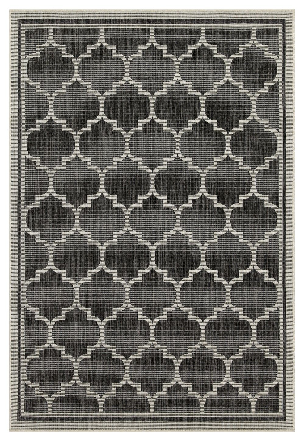 Sunshine - 7'10" X 10'3" Polypropylene Indoor, Outdoor Area Rug - Anthracite