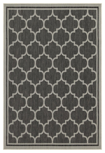 Sunshine - 7'10" X 10'3" Polypropylene Indoor, Outdoor Area Rug - Anthracite