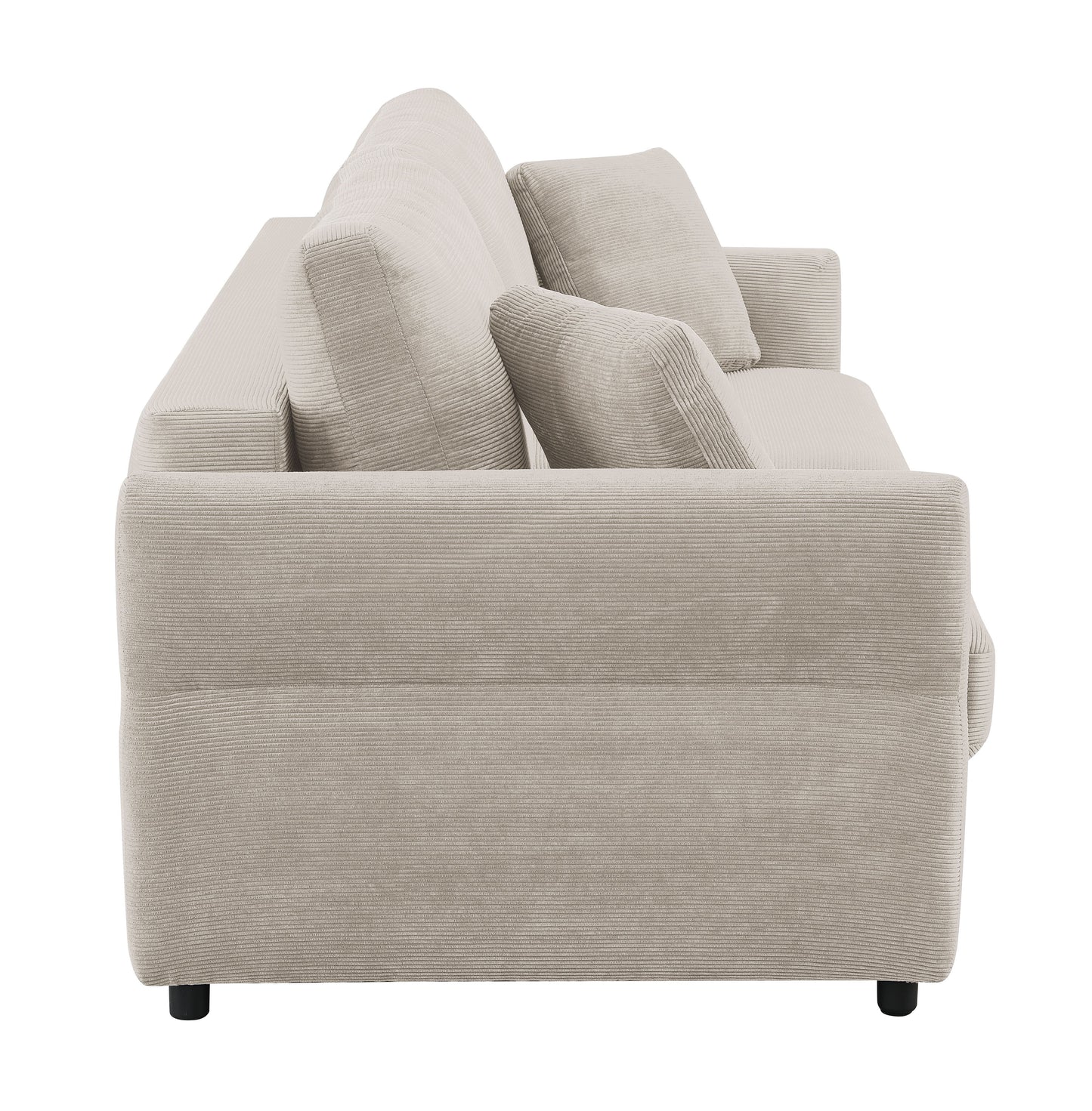 Haran - Pull Out Sleeper Sofa With Storage - Beige