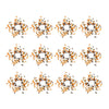 Fall Leaves Wreath, Botanicals Decor For Harvest Festival Fall Festival & Thanksgiving Table Decorations (Set of 12) - Orange Multi