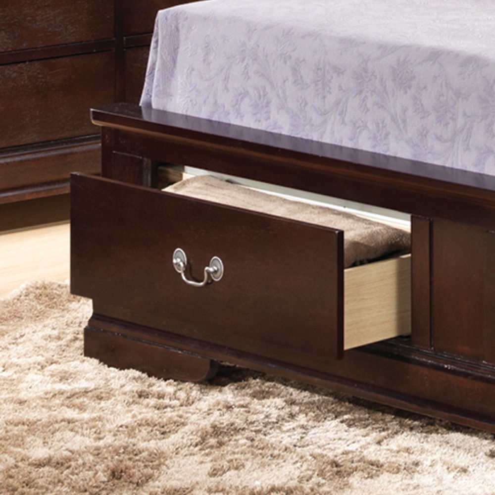 Louis Phillipe - Full Panel Storage Bed - Cappuccino