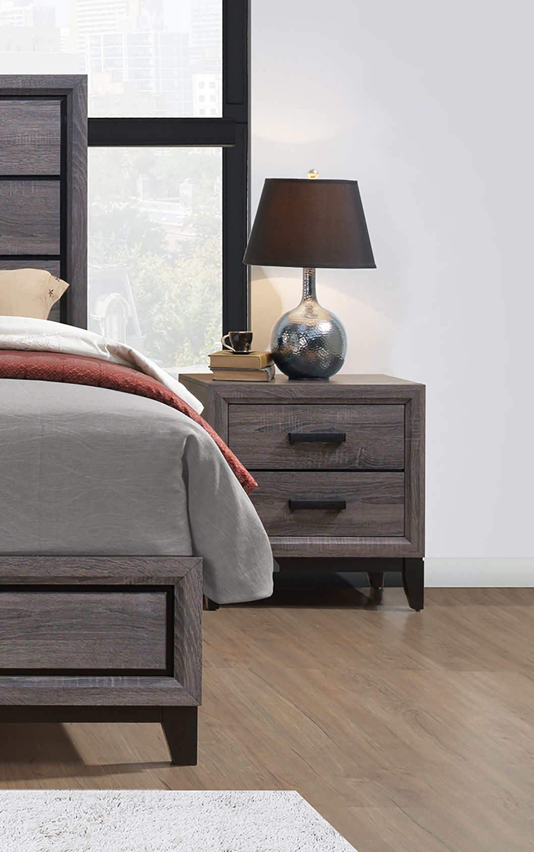 Mirage - Nightstand - Foil Gray