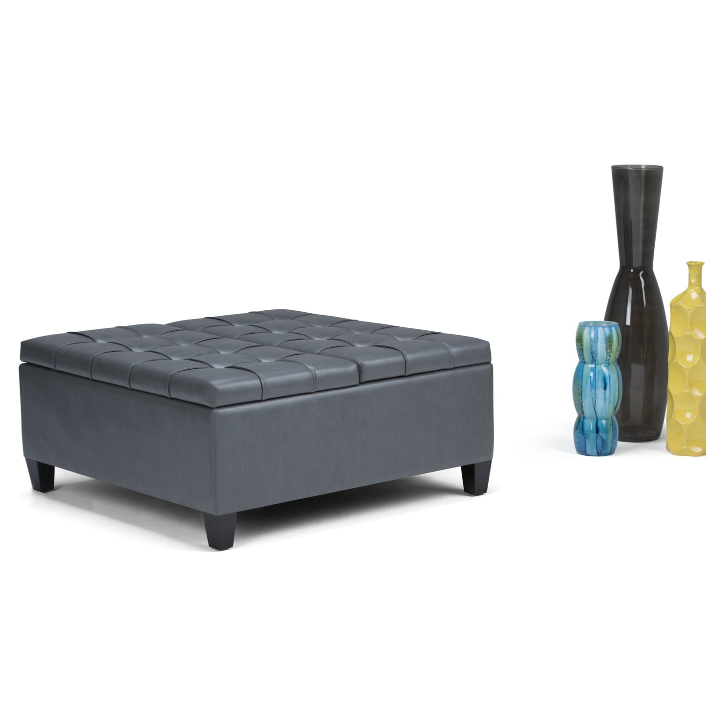 Harrison - Coffee Table Storage Ottoman - Stone Gray