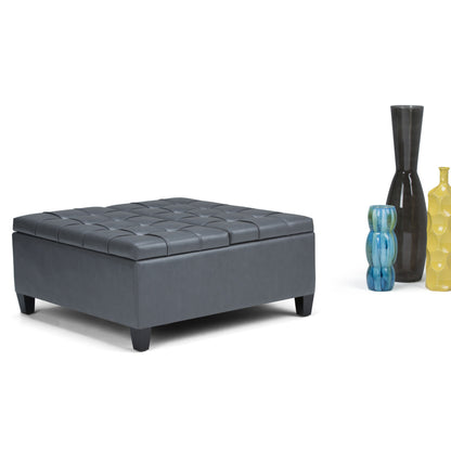 Harrison - Coffee Table Storage Ottoman - Stone Gray