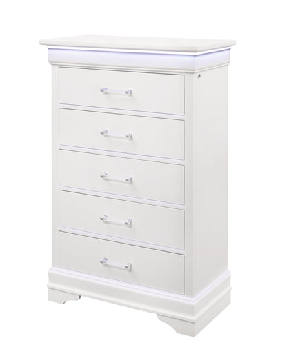 Charlston - Chest With LED - White