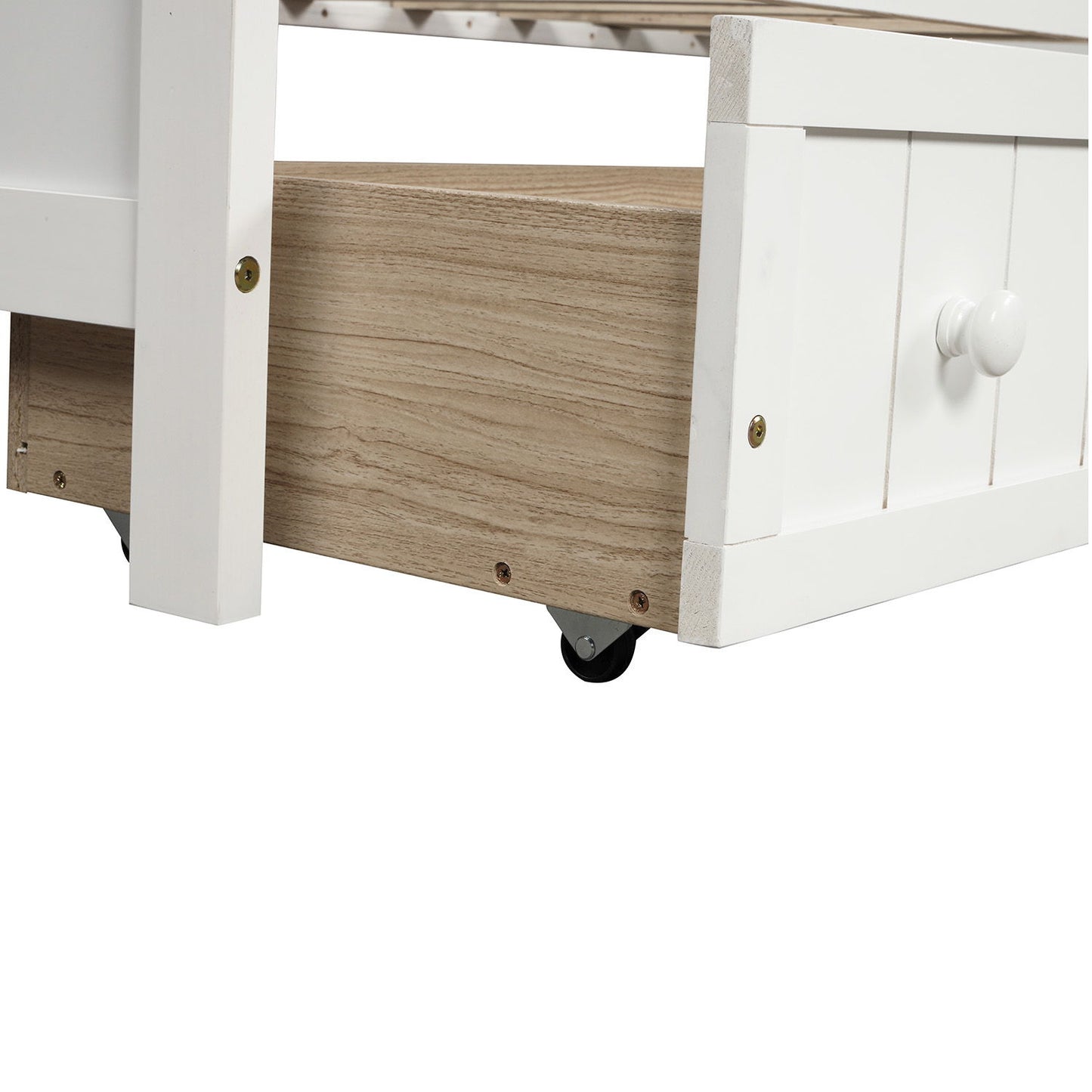 Twin Daybed With 2 Drawers, Sofa Bed For Bedroom Living Room, No Box Spring Needed - White
