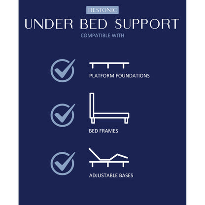 Comfort Care - 15" Queen Size Euro Top Hybrid Mattress, Plush Support, Cooling Technology - Gray / Blue