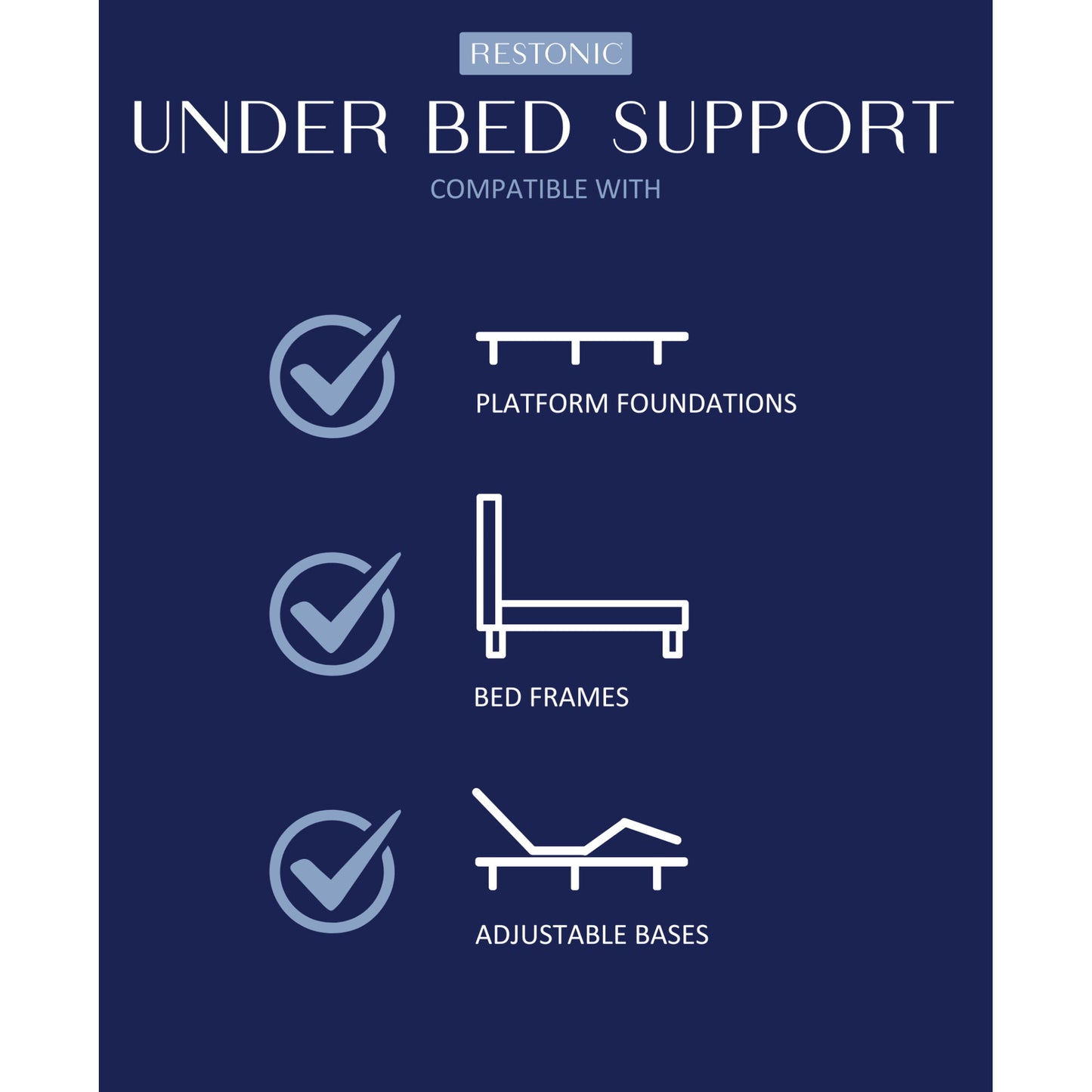 Comfort Care - 14" California King Hybrid Mattress, Firm Comfort - Gray / Blue