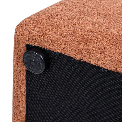 Clyde - Tapered Square Upholstered Ottoman - Spice Orange