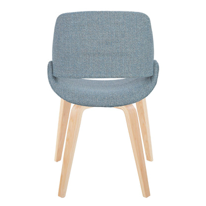 Fabrico - Mid-Century Modern Dining Chair (Set of 2) - Natural / Blue
