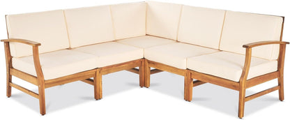 Perla - 5 Pieces Sofa Set - Cream