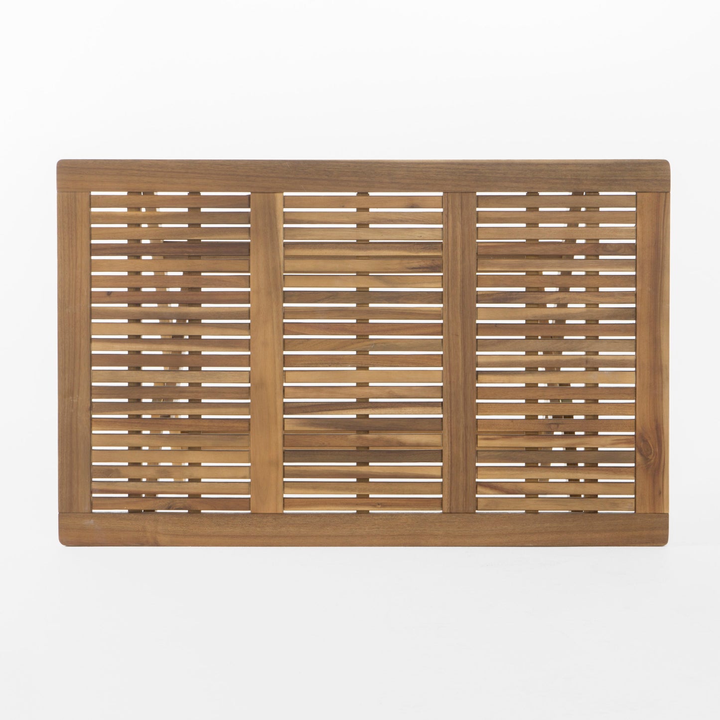 Blissique - Outdoor Foldable Wood Dining Table With Slat Design - Natural