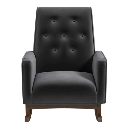 Demetrius - Rocking Chair - Dark Gray / Wood