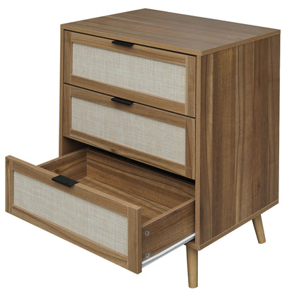 3 Drawer Cabinet, Suitable For Bedroom, Living Room, Study - Walnut