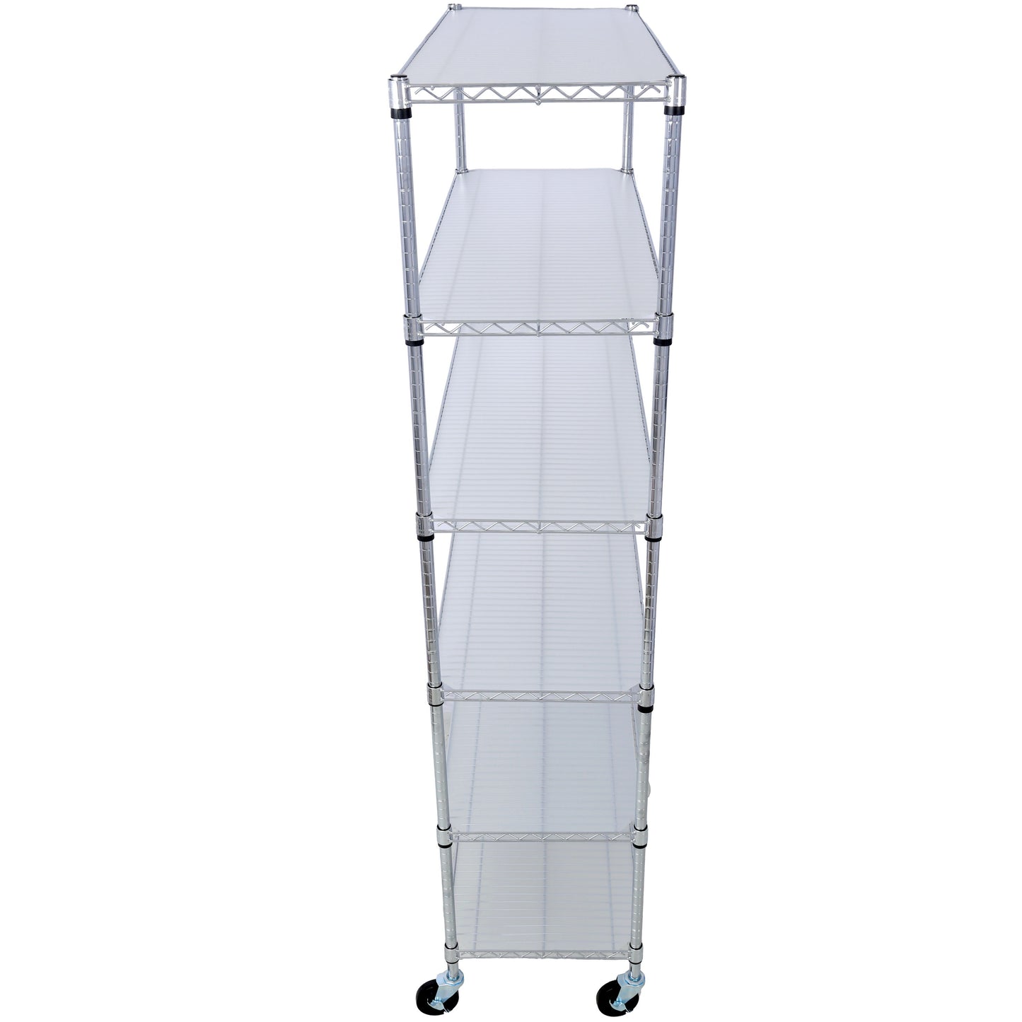 6 Tier 6000Lbs Capacity Nsf Metal Shelf Wire Shelving Unit, Heavy Duty Adjustable Storage Rack With Wheels & Shelf Liners For Commercial Grade Utility Steel Storage Rack - Chrome