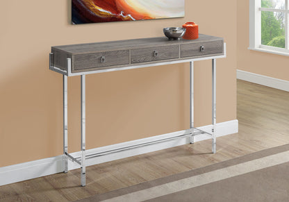 Accent Console Table For Entryway, Storage Drawer, Contemporary And Modern - Taupe