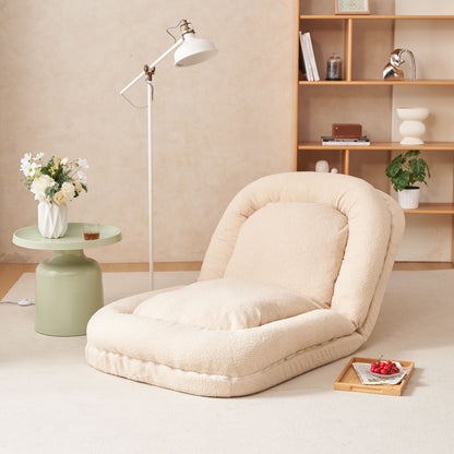 Triple Fold Down Beige Sofa Bed - Beige