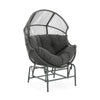 Palos - Outdoor Wicker Glider Chair - Dark Gray