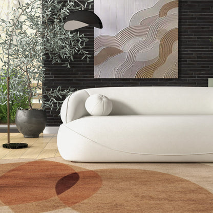Andrew - Boucle Sofa - Beige / Ivory White / Light Beige / White