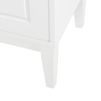 4 Door Sideboard Storage Cabinet With Door Shelf For Living Room And Dining Room, 2 Large Cabinets With Adjustable Shelf - White