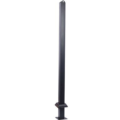 Handrails For Outdoor Steps, Fit 2 Or 3 Steps Outdoor Stair Railing, Picket#2 Wrought Iron Handrail, Flexible Porch Railing, Transitional Handrails For Concrete Steps Or Wooden Stairs - Black