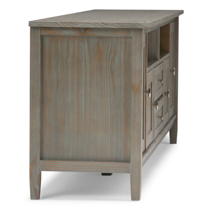 Warm Shaker - TV Media Stand - Distressed Gray