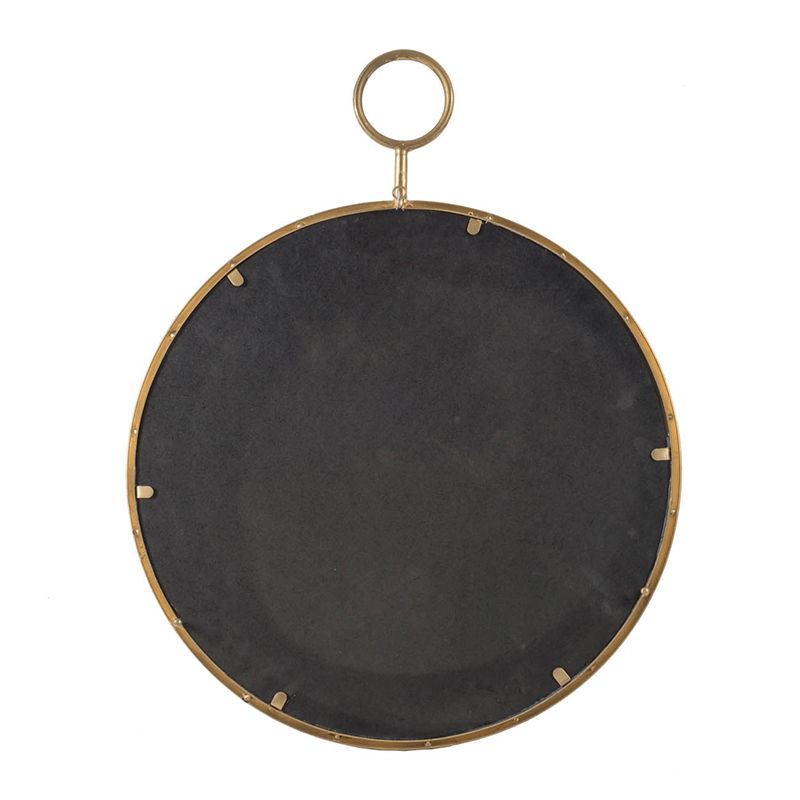 Circle Wall Mirror With Iron Frame, Accent Mirror For Living Room, Entryway, Office - Gold