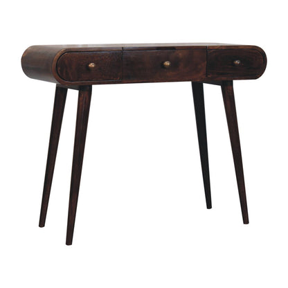 Dressing Table With Foldable Mirror - Walnut