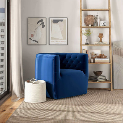 Delaney - Swivel Chair - Dark Blue