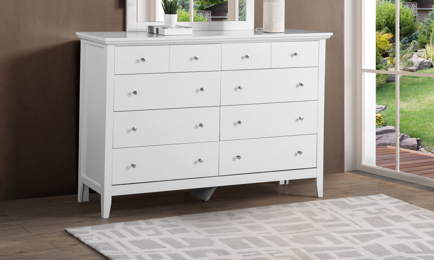 Elegant Casual Dresser - White