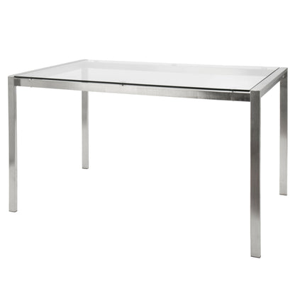 Fuji - Contemporary Dining Table I Glass Top - Clear