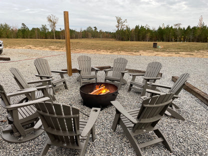 Adirondack Chair Sturdy HDPE Poly Lumber For Poolside, Patio, And Garden Relaxation - Dark Gray
