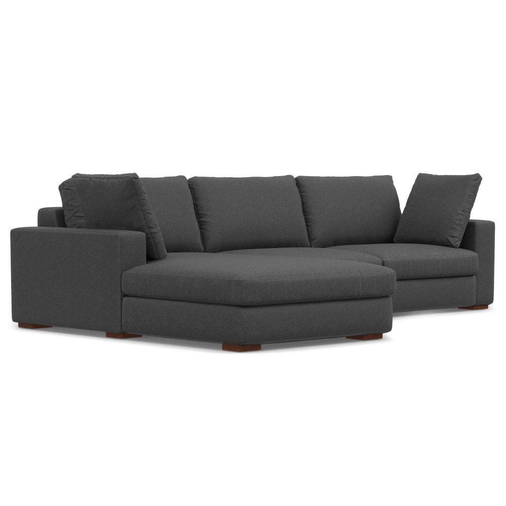 Charlie - Deep Seater Left Sectional Sofa - Gray
