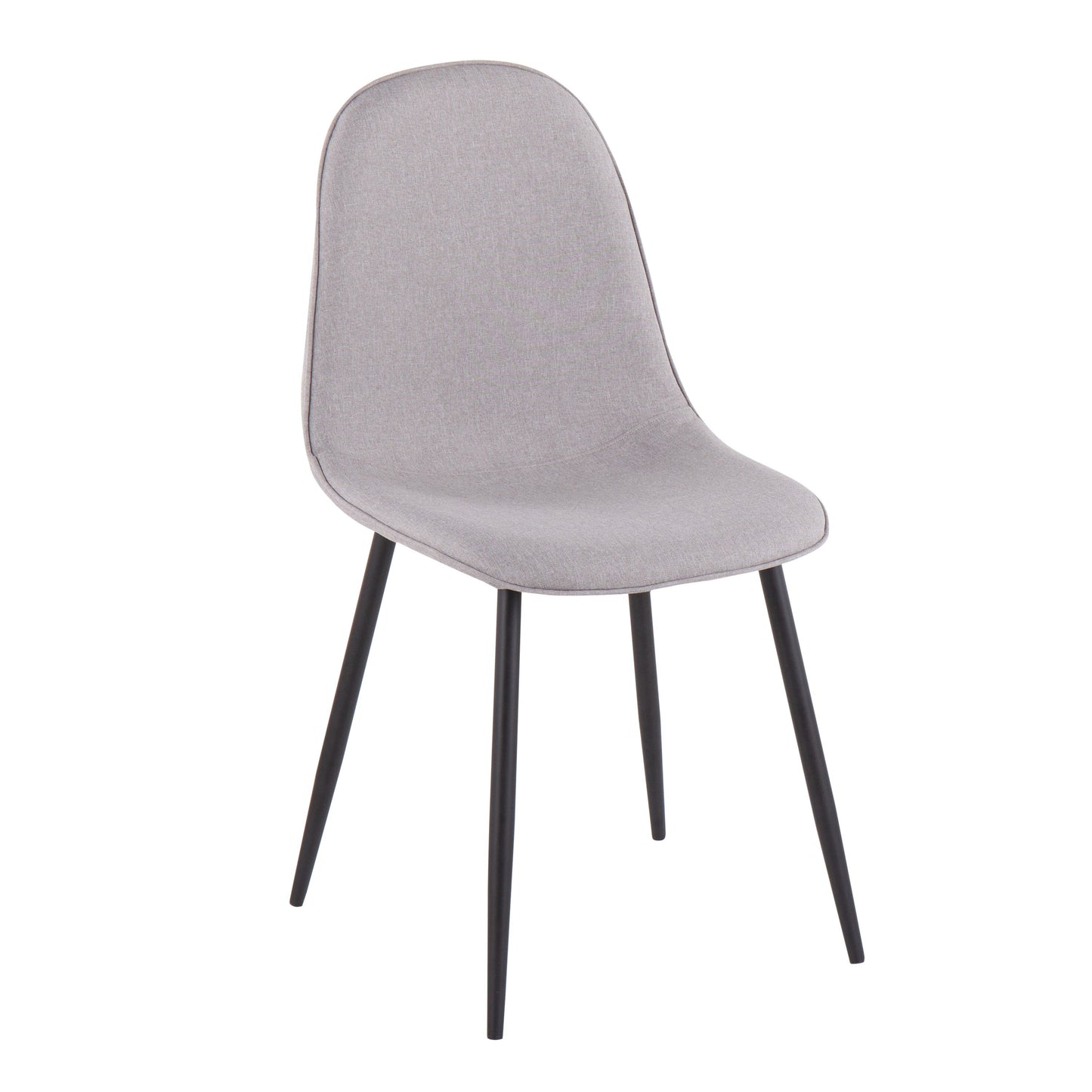 Pebble - Contemporary Chair (Set of 2) - Black / Light Gray