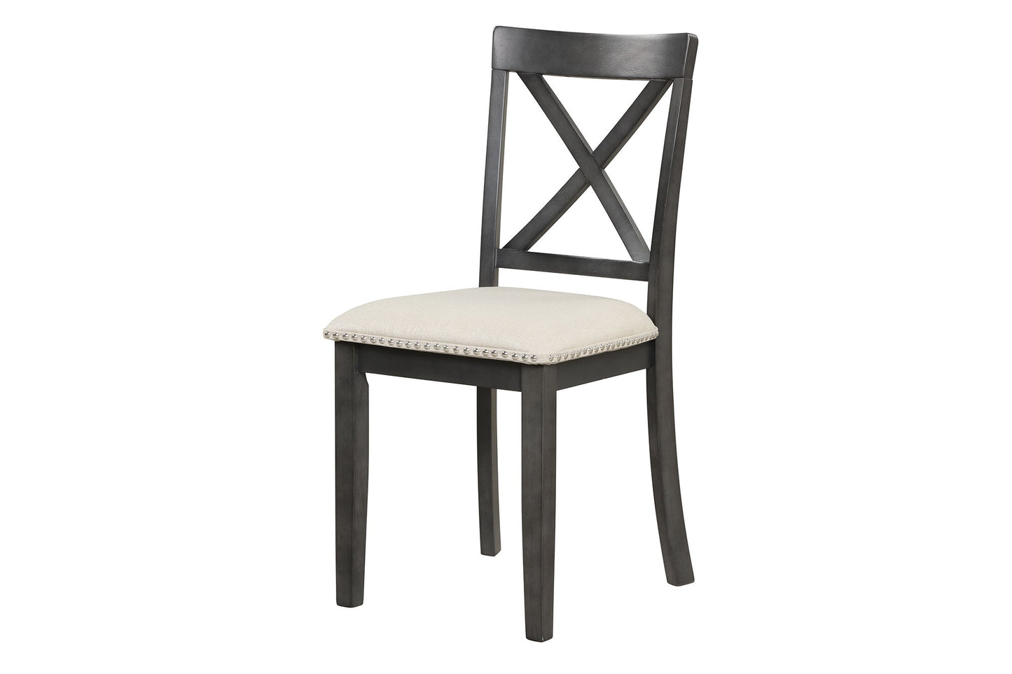 5 Pieces Dining Table And Chairs Set For 4 Persons, Kitchen Room Solid Wood Table With 4 Chairs - Gray