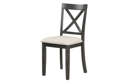 5 Pieces Dining Table And Chairs Set For 4 Persons, Kitchen Room Solid Wood Table With 4 Chairs - Gray