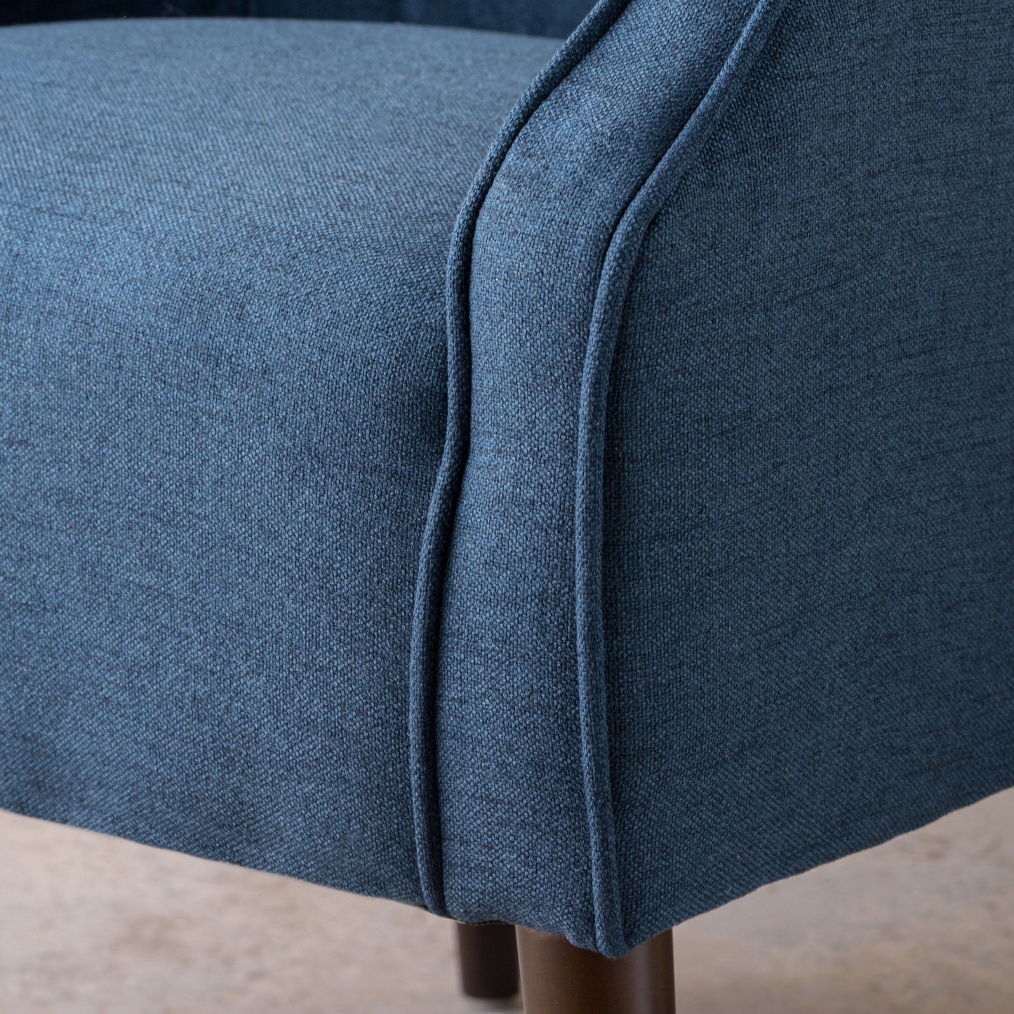 Contemporary Upholstered Club Chair With Button Tufting - Navy Blue