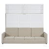 Queen Size Murphy Wall Bed With Sofa - White