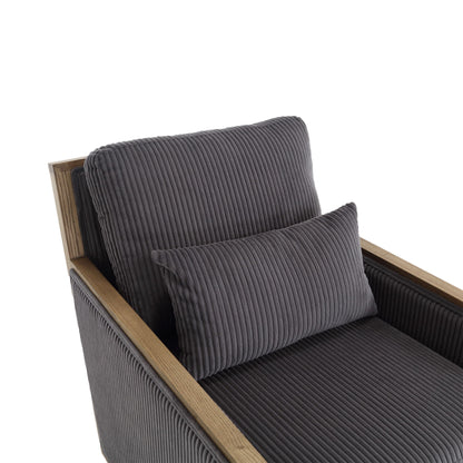 Swivel Barrel Chair, Comfy Accent Sofa Chair With 360 Degree Rotation And Hardwood Frame - Dark Gray