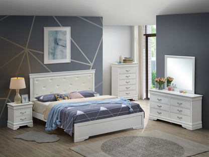 Queen Bed Elegant Transitional - Champagne