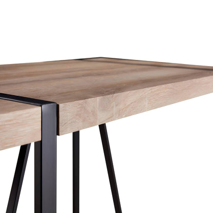 Modern Rustic Industrial Dining Table With Tabletop And Metal Legs For 4 6 Person - Wood