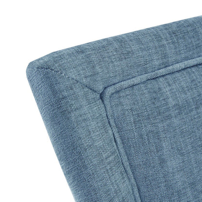 Dining Side Chair, High Back Upholstered Multi-Hued Fabric (Set of 2) - Blue
